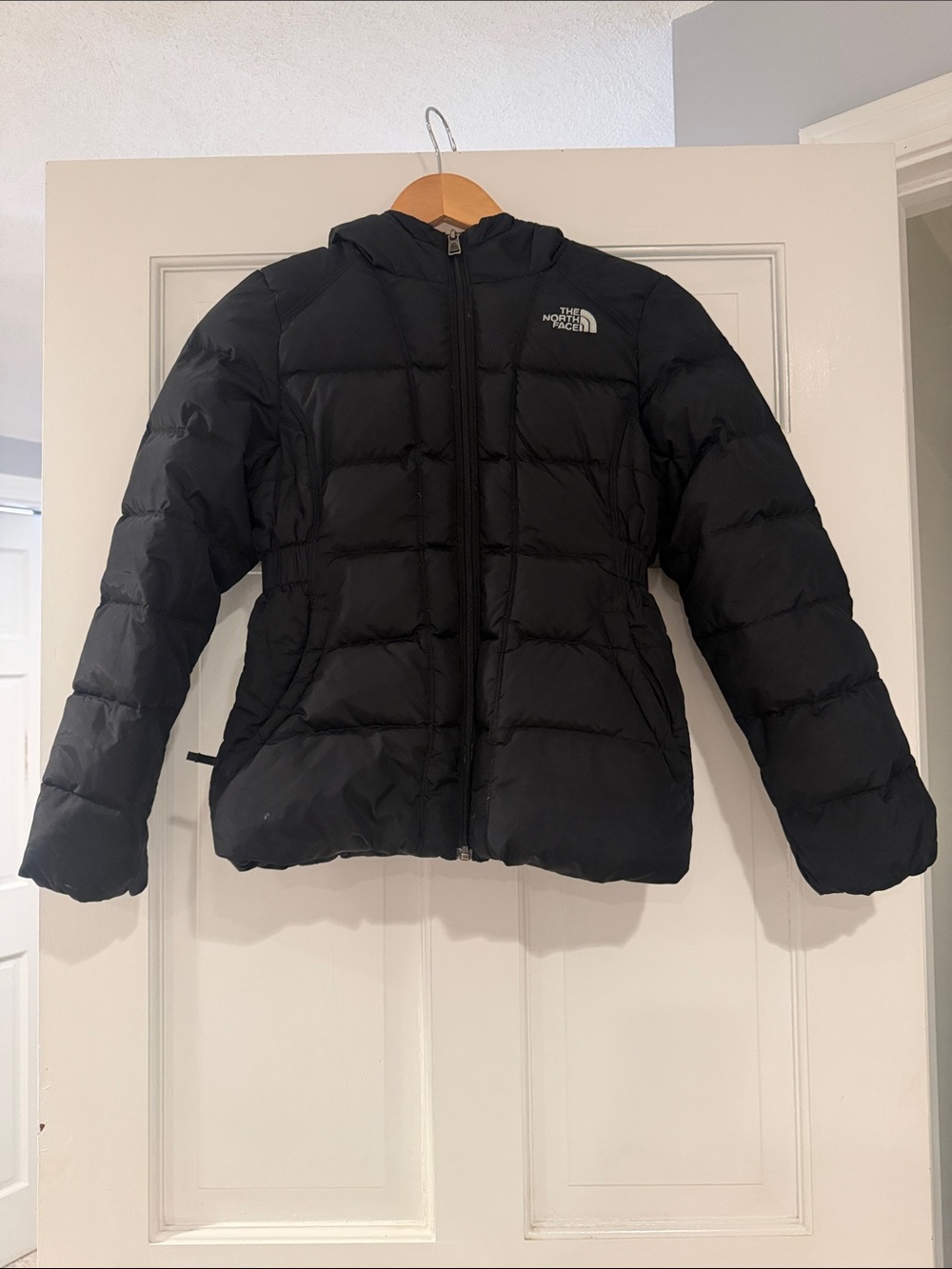 The North Face Youth Black Hooded Puffer Jacket